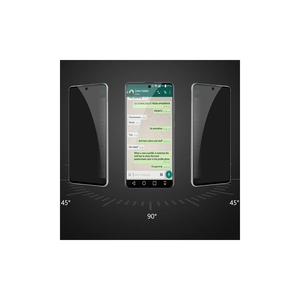 ALLY SM Galaxy A71 3D Full Privacy Gizlilik Tempered Cam Ekran Koruyuc