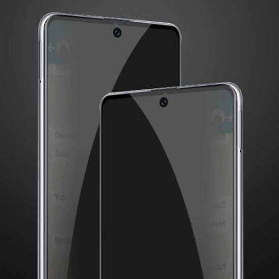 ALLY SM Galaxy A71 3D Full Privacy Gizlilik Tempered Cam Ekran Koruyuc