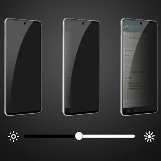 ALLY SM Galaxy A71 3D Full Privacy Gizlilik Tempered Cam Ekran Koruyuc