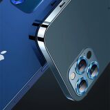 USAMS İphone 12 Pro 3D Metal Çerçeveli Kamera Lens Koruyucu