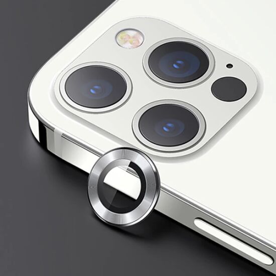 USAMS İphone 12 Pro Max 3D Metal Çerçeveli Kamera Lens Koruyucu