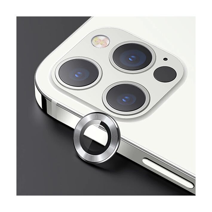 USAMS İphone 12 Pro Max 3D Metal Çerçeveli Kamera Lens Koruyucu