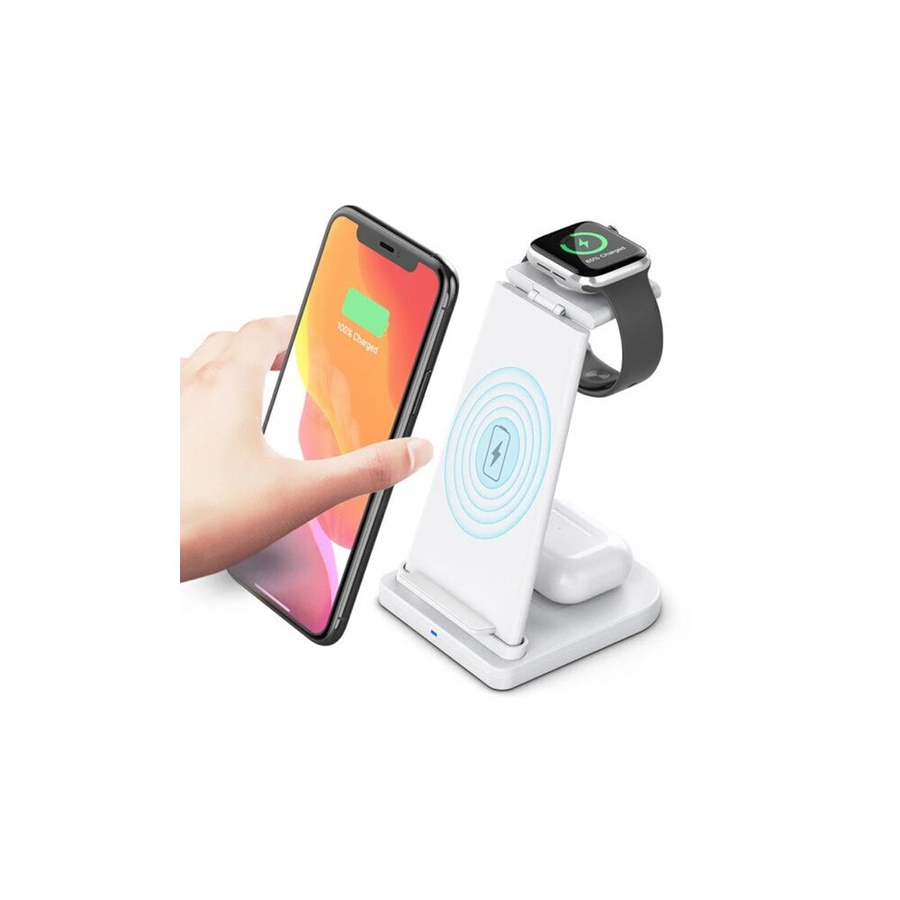 ALLY 15W 3in1 Şarj Standı Wireless Kablosuz Şarj iPhone+iWatch+AirPods