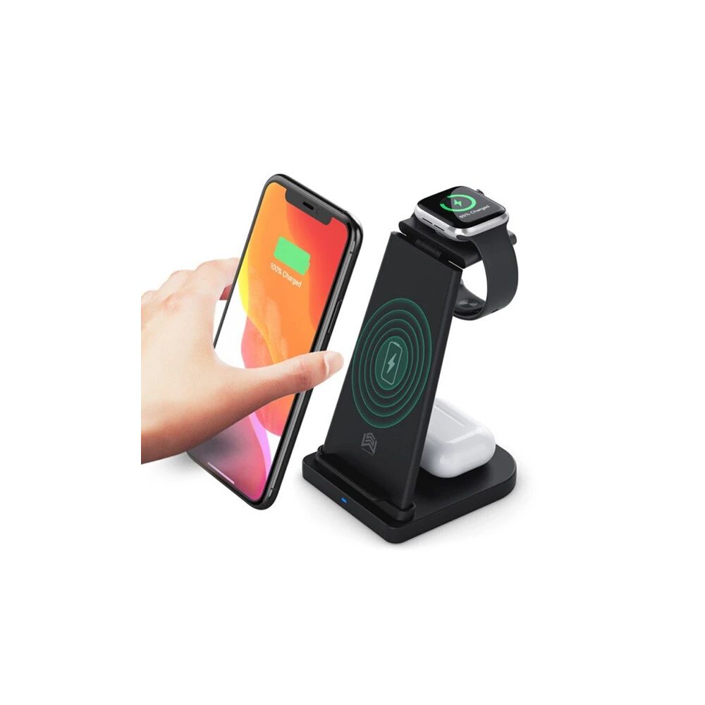 ALLY 15W 3in1 Şarj Standı Wireless Kablosuz Şarj iPhone+iWatch+AirPods