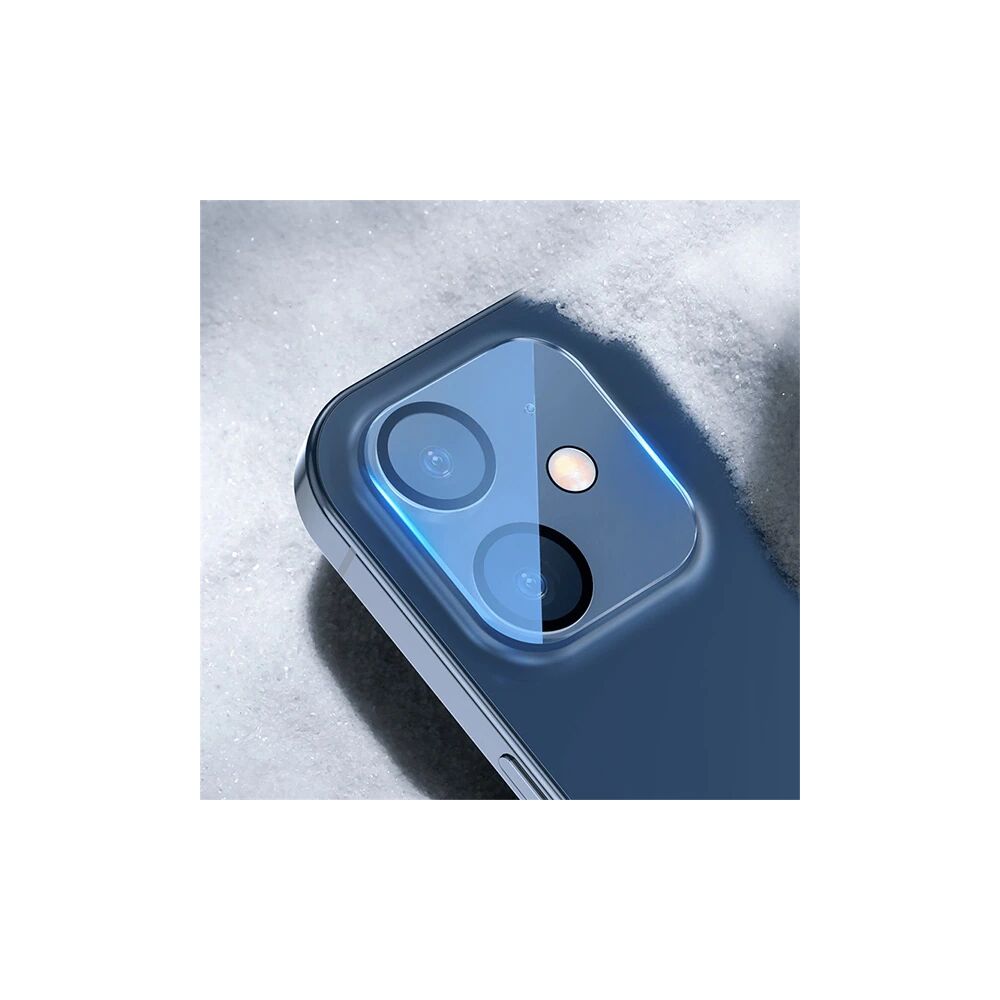 BASEUS iPhone 12 6.1 3D Full Kaplama Kamera Koruyucu Cam 2 Adet Set