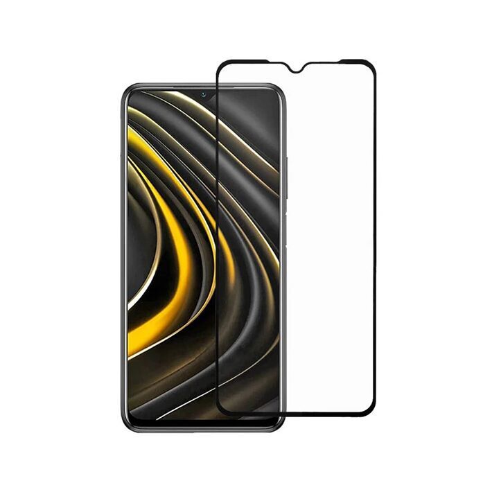 Xiaomi POCO M3 Full Glue Tempered Full Cam Ekran Koruyucu