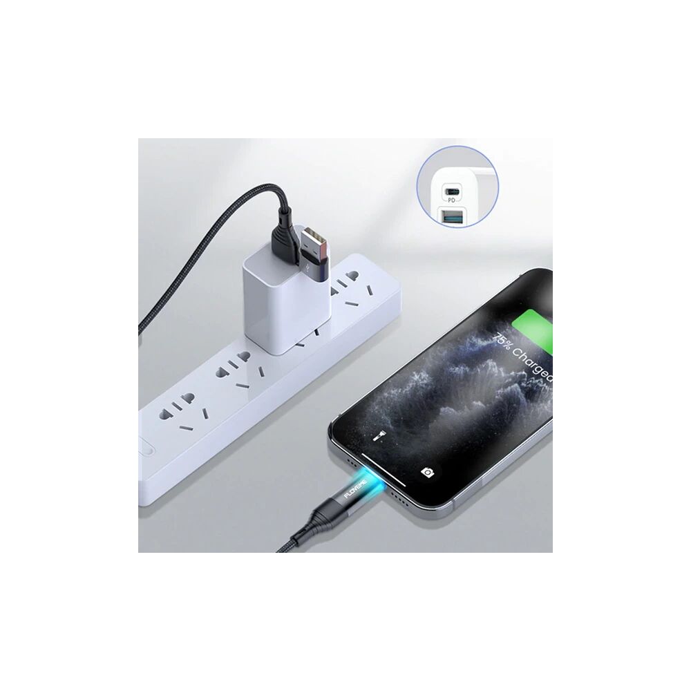 Floveme 4in1 USB To Type C -Type to Type Kablosu+iPhone Başlık USB 1M