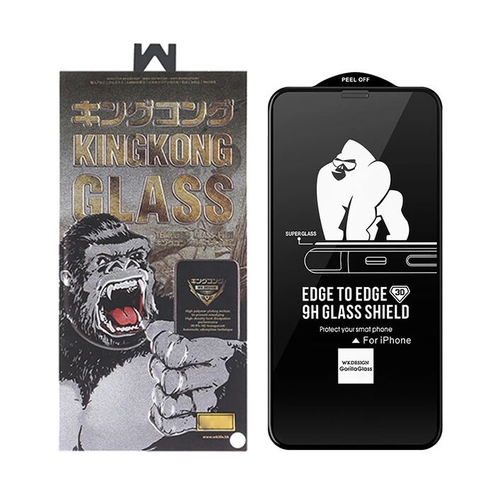 WK İPhone 11 Pro Max 6.7 Kingkong Curved Tempered Cam Ekran Koruyucu