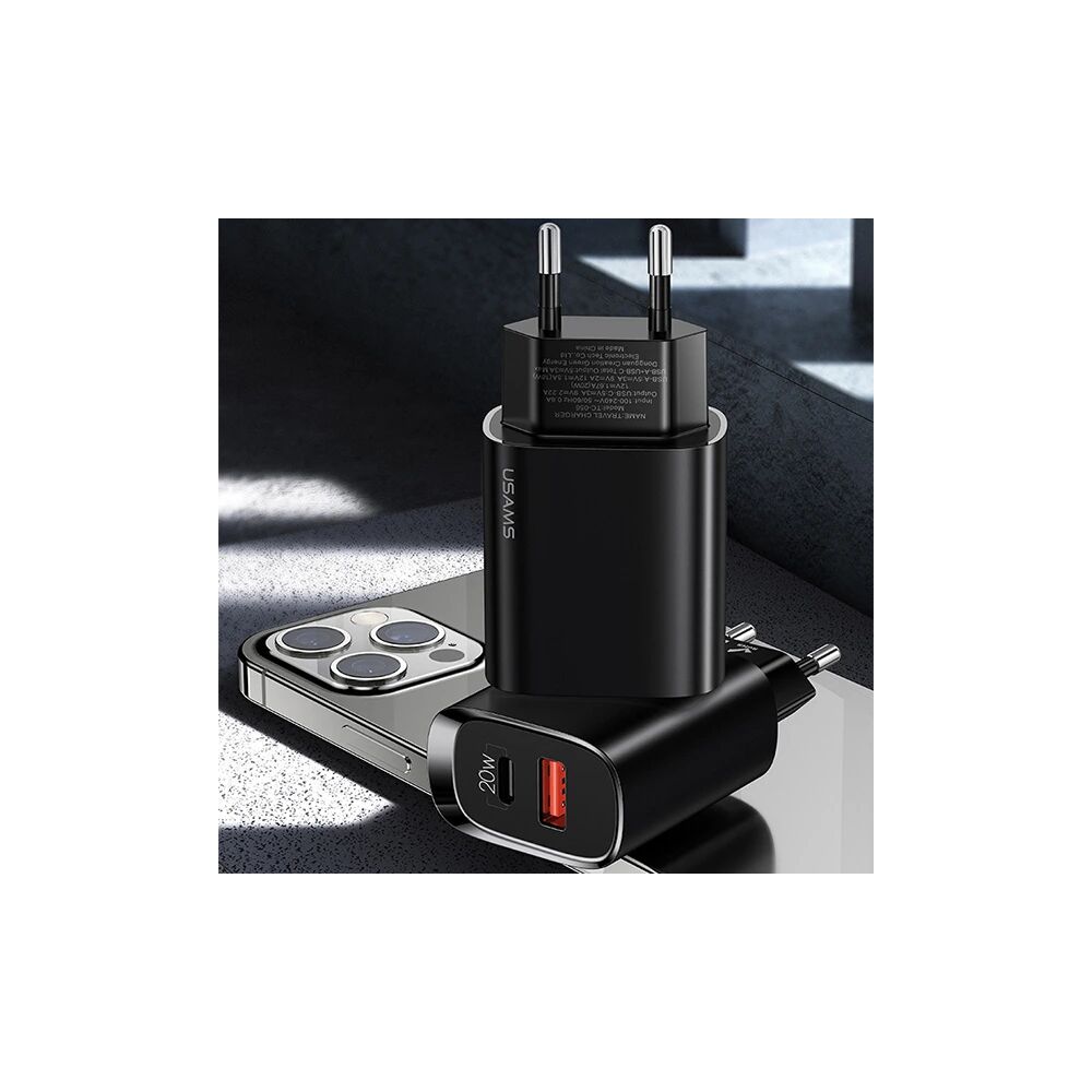 USAMS iPhone 20W QC3.0 + PD3.0 Hızlı Şarj Başlık US-CC121 T35