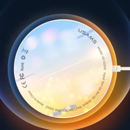 USAMS Magsafe 15W iPhone 15-14 -13-12 İçin Ultra İnce Mıknatslı Kablos