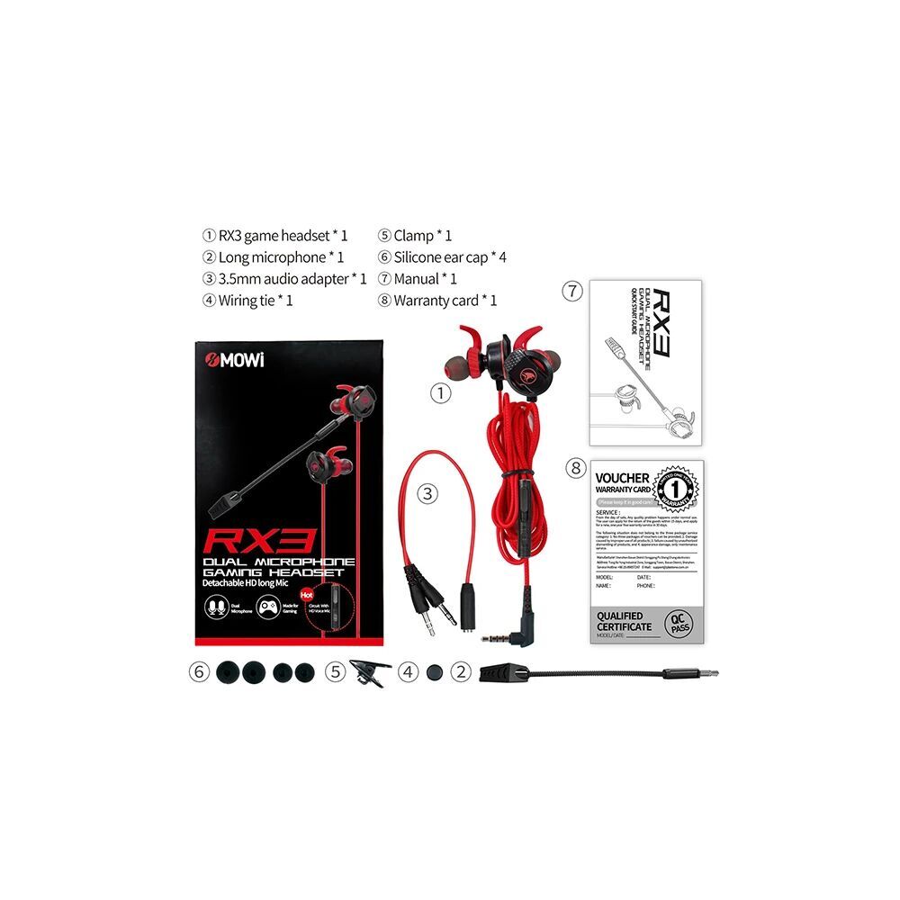 XMOWİ RX3 35mm Çift Mikrofonlu Oyuncu Kulaklık Gaming Kulaklığı