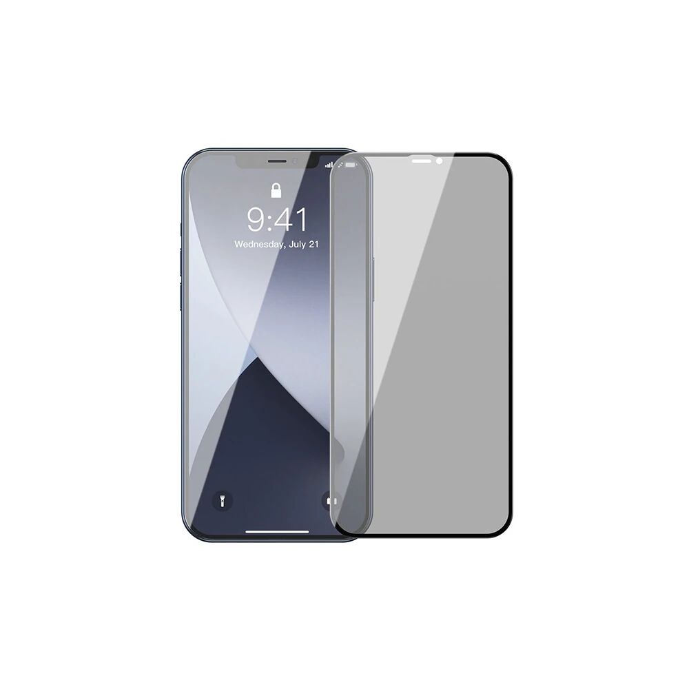 Baseus İPhone 12/12 Pro 6.1 023mm Anti Spy Çerçeveli Tempered Cam Ekra