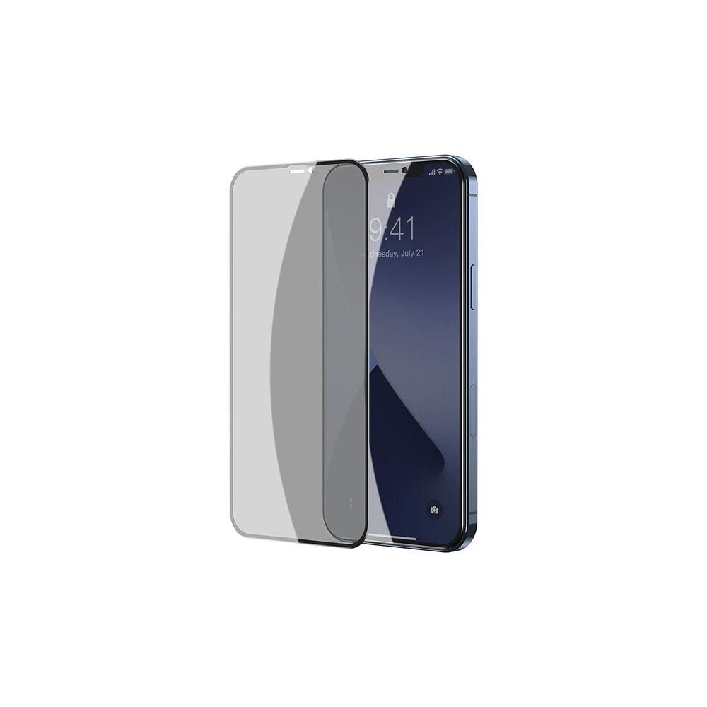 Baseus İPhone 12/12 Pro 6.1 023mm Anti Spy Çerçeveli Tempered Cam Ekra