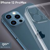 Gor İPhone 12 Pro Max 6.7 İnch Kılıf Kamera Korumalı Şeffaf Silikon Kı