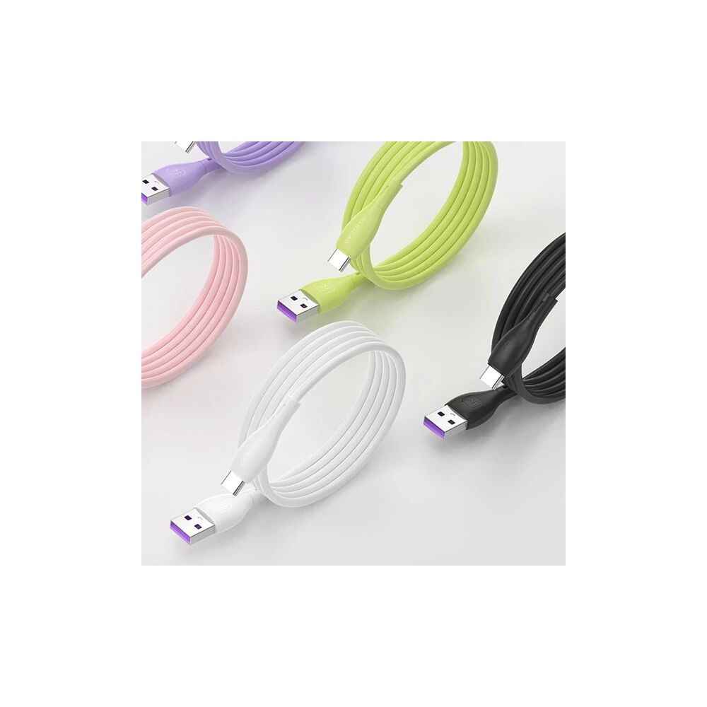 KUULAA Liquid Silicone USB Type C QC3.0 Hızlı Şarj Kablosu 1metre