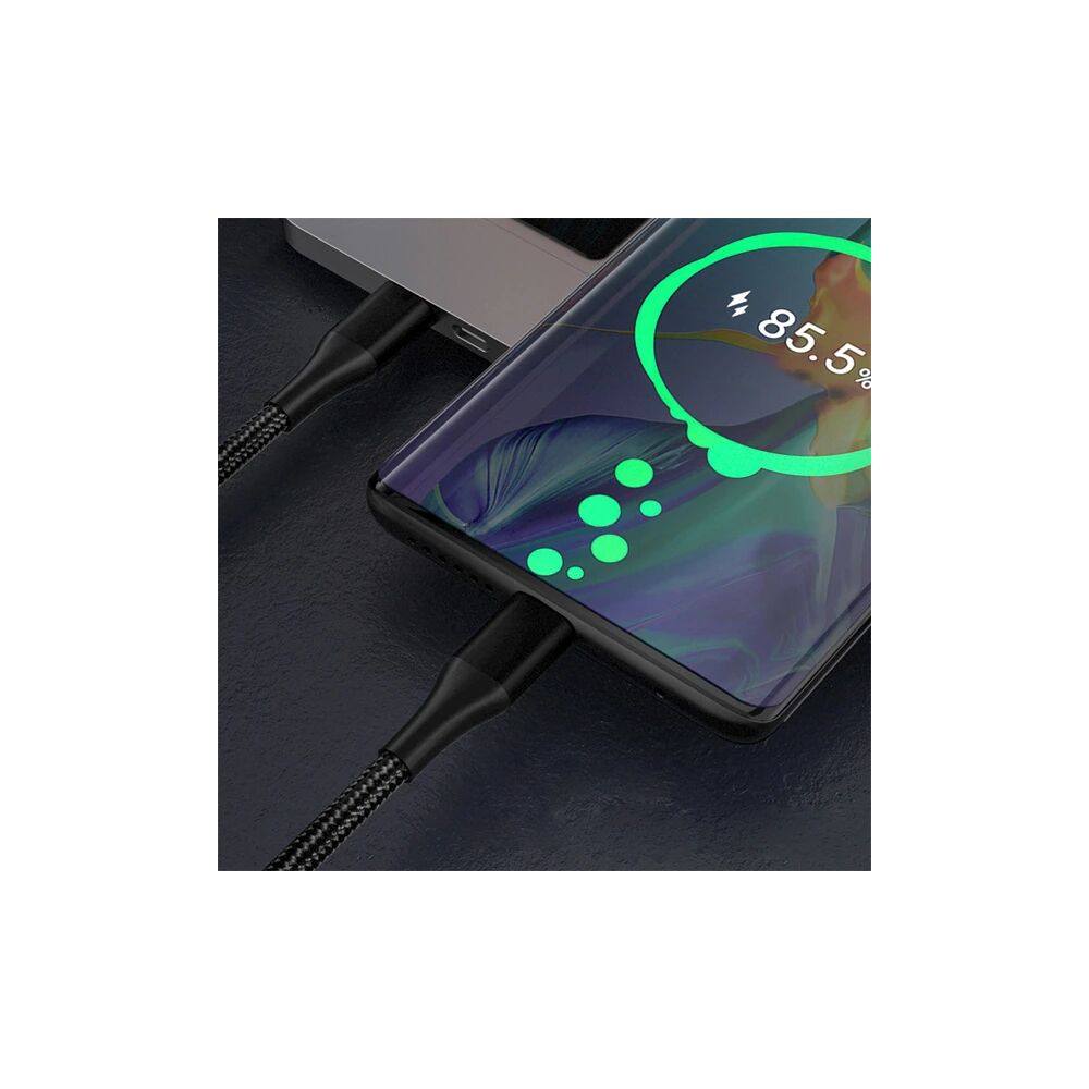ALLY PD 100W 5A Hızlı Şarj Usb Type-C Kablo 1Metre Kevlar Kablo
