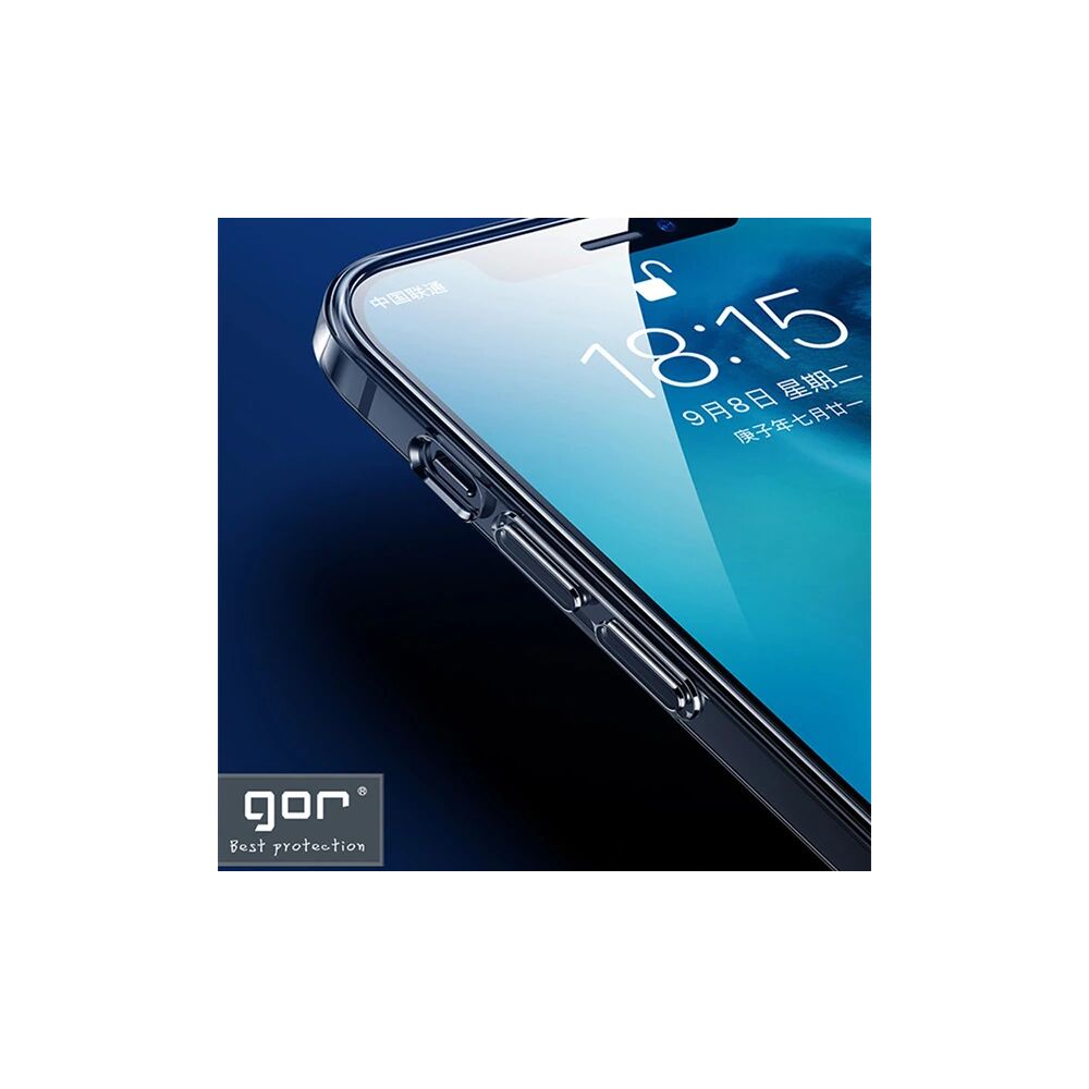 GOR İPhone 12 Pro 6.1 inch Kılıf Kamera Korumalı Şeffaf Silikon Kılıf