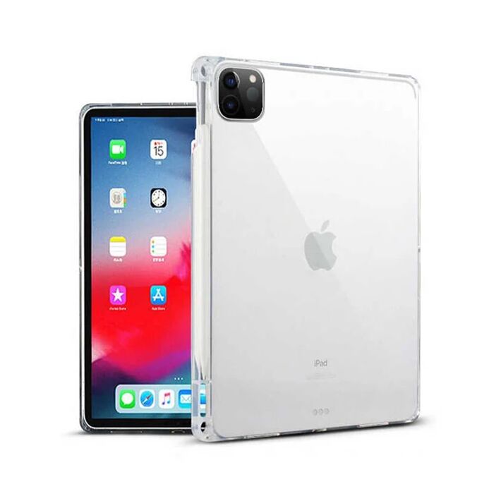 ALLY iPad Pro 11-inch (2021)-(2020)-(2018) Kalem Yerli Şeffaf Silikon 