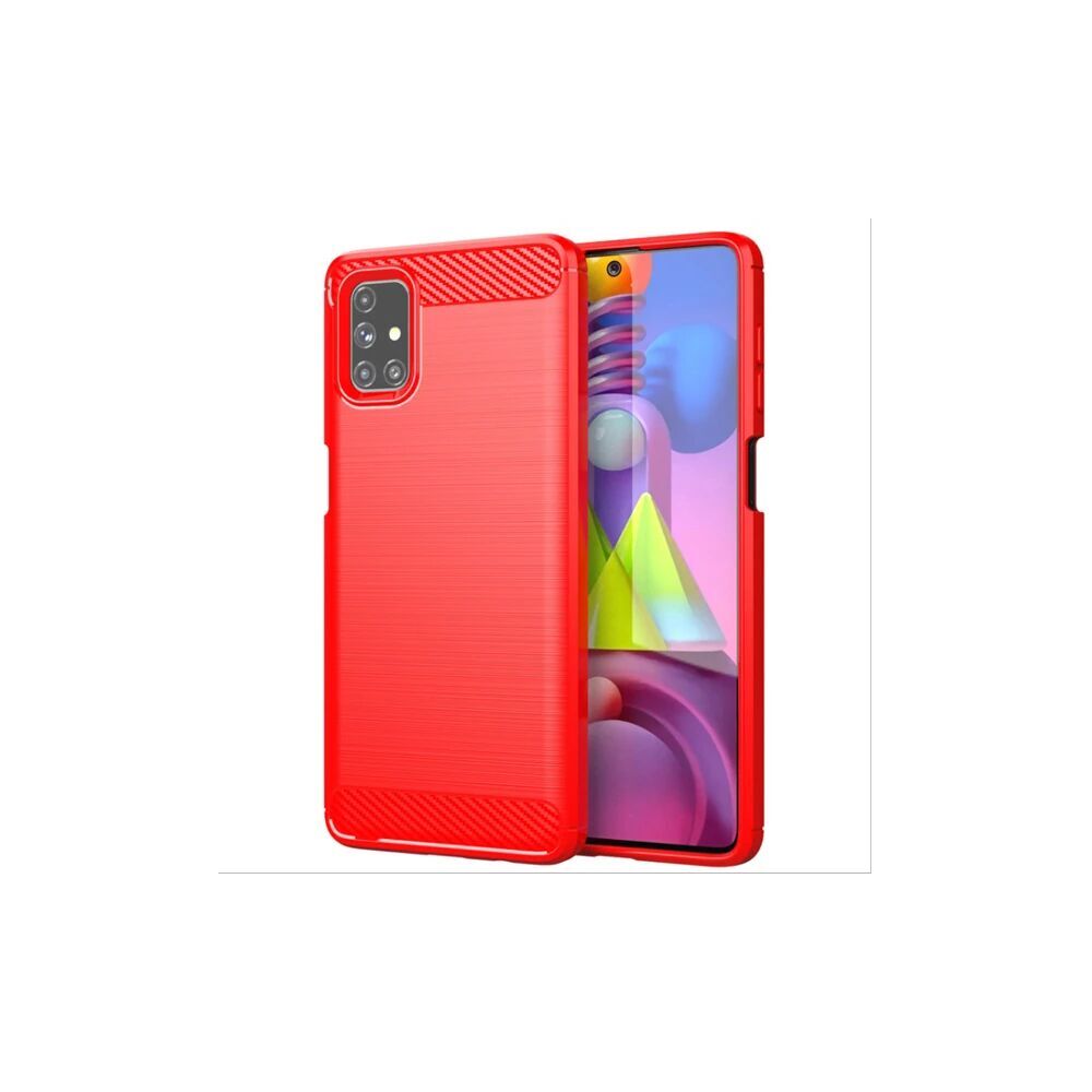 ALLY Samsung Galaxy M51 Brushed Carbon Fiber Silikon Kılıf
