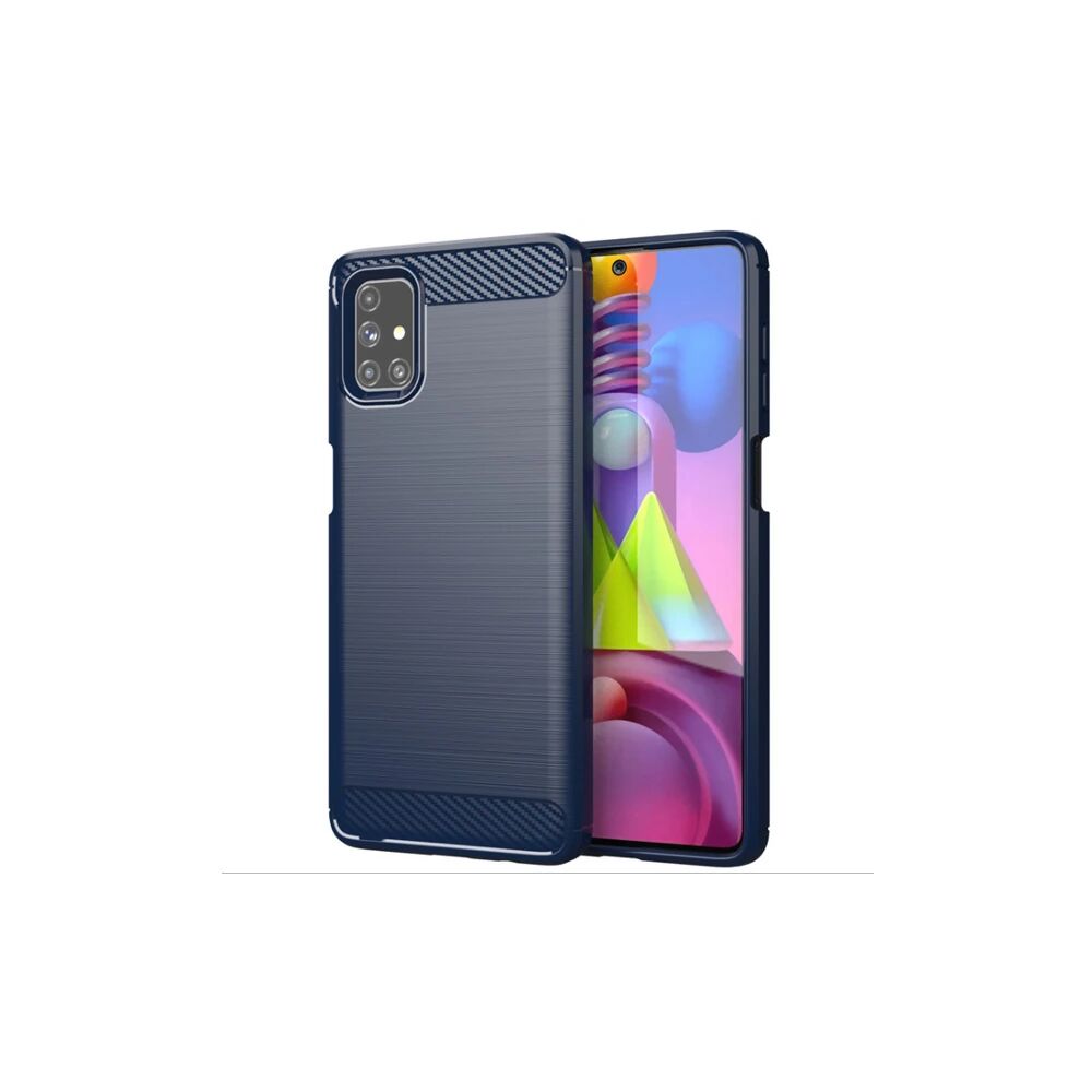 ALLY Samsung Galaxy M51 Brushed Carbon Fiber Silikon Kılıf