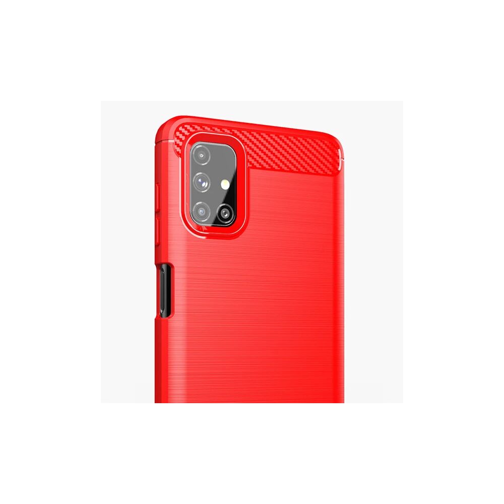 ALLY Samsung Galaxy M51 Brushed Carbon Fiber Silikon Kılıf