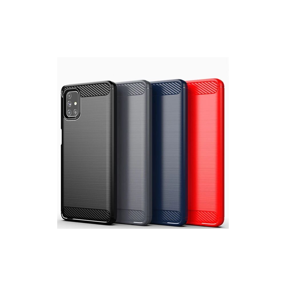 ALLY Samsung Galaxy M51 Brushed Carbon Fiber Silikon Kılıf