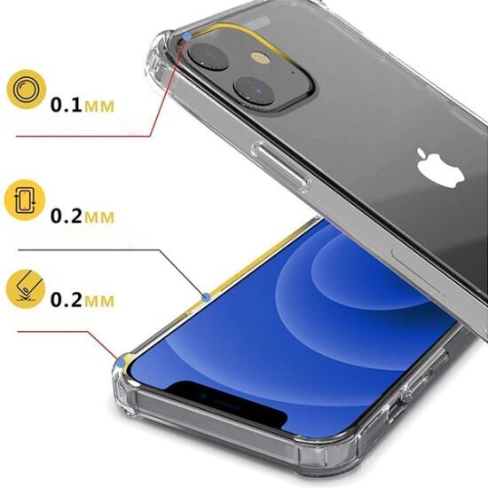 İPhone 12 Mini 5.4 Anti-Drop Silikon Kılıf Shockproof Şeffaf kılıf