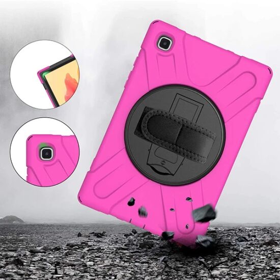 Galaxy Tab A7 10.4 SM-T500-T505-T507 Kılıf Shockproof 3 Katmanlı Stand