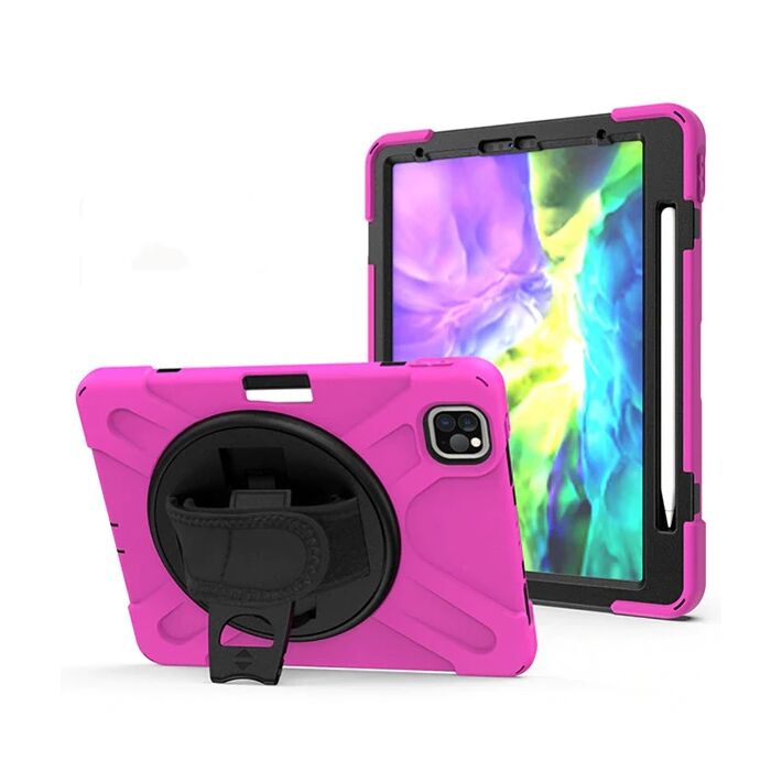 iPad Air 4. Nesil 10.9 Kılıf Shockproof 3 Katmanlı Standlı Zırh Kılıf 