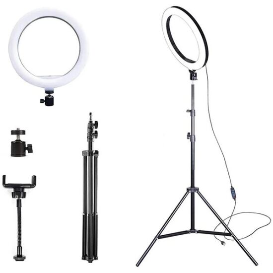 ALLY 10 İnch Halka Led Tripod(1.30M)Youtuber Video Selfie Stüdyo Makya