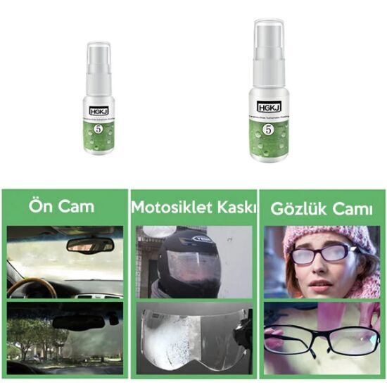 HGKJ 5 20ml Buğu Önleyici Buhar Engelleyici Araba Cam Temizleyici Anti