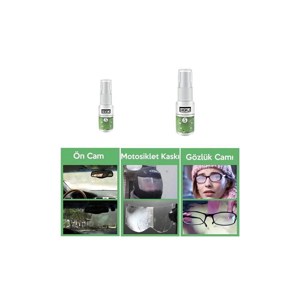 HGKJ 5 20ml Buğu Önleyici Buhar Engelleyici Araba Cam Temizleyici Anti