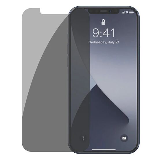 Baseus İPhone 12 mini 03mm Anti Spy Tempered Cam Ekran Koruyucu 2 Adet