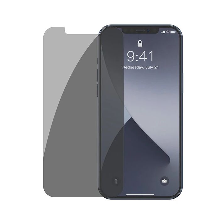Baseus İPhone 12 mini 03mm Anti Spy Tempered Cam Ekran Koruyucu 2 Adet