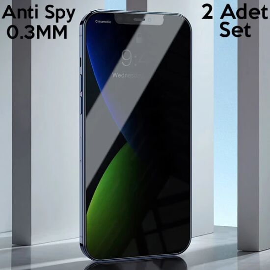 Baseus İPhone 12 mini 03mm Anti Spy Tempered Cam Ekran Koruyucu 2 Adet
