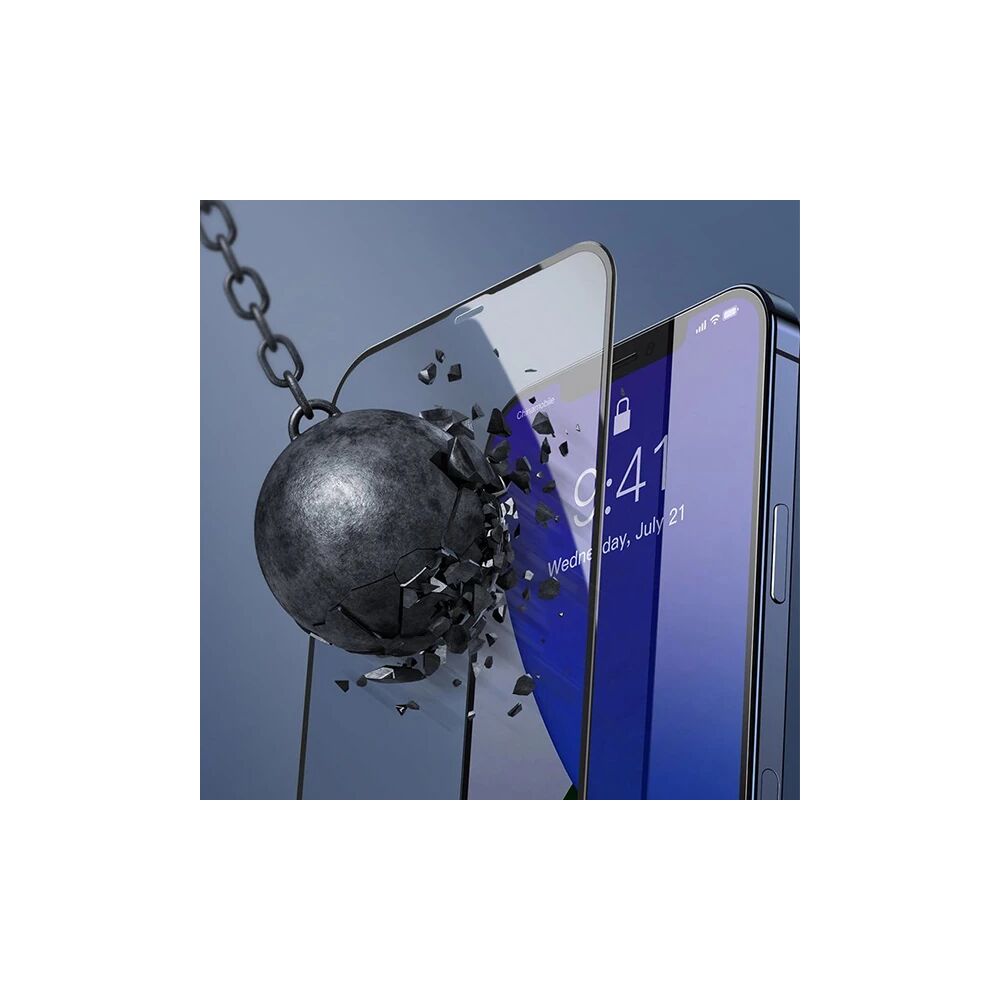 Baseus İPhone 12 Pro Max 6.7 0.3MM Full Anti Blue Light Tempered Cam E