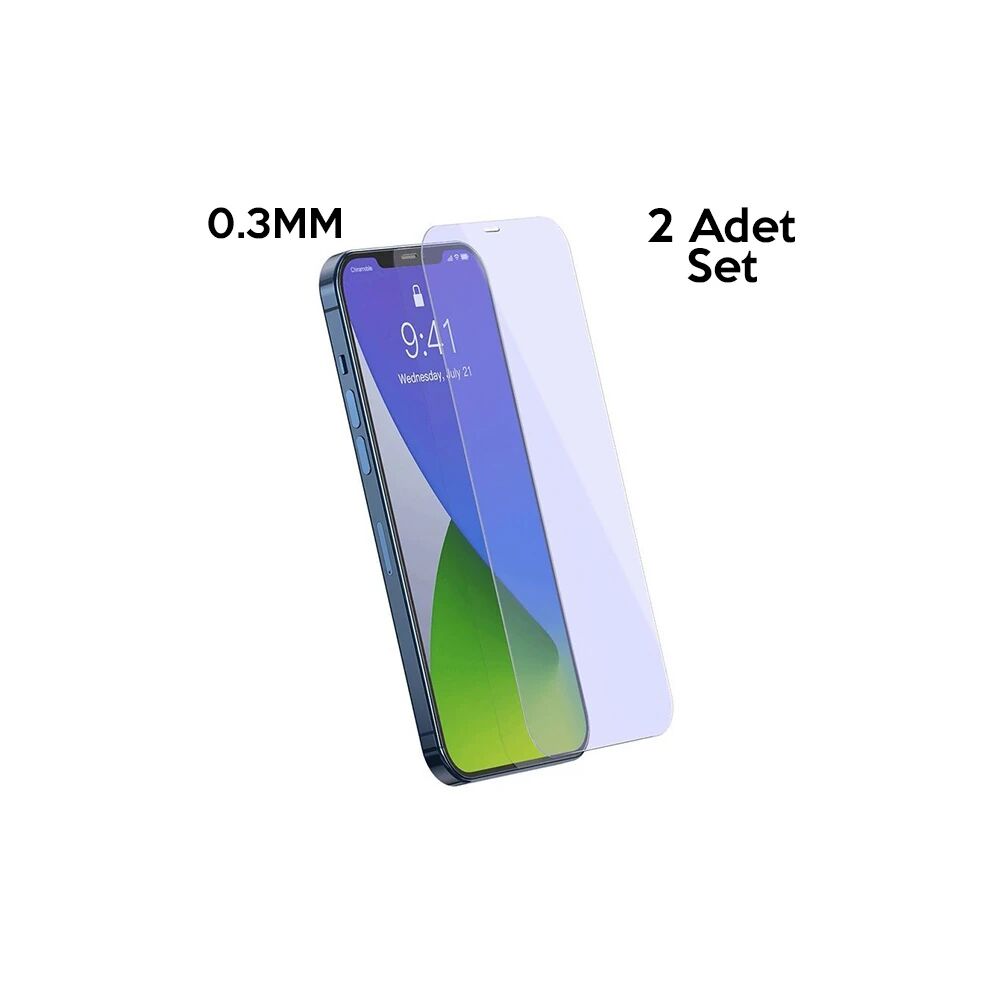 Baseus İPhone 12 Mini 5.4 0.3mm Antiblue Light Tempered Cam Ekran Koru