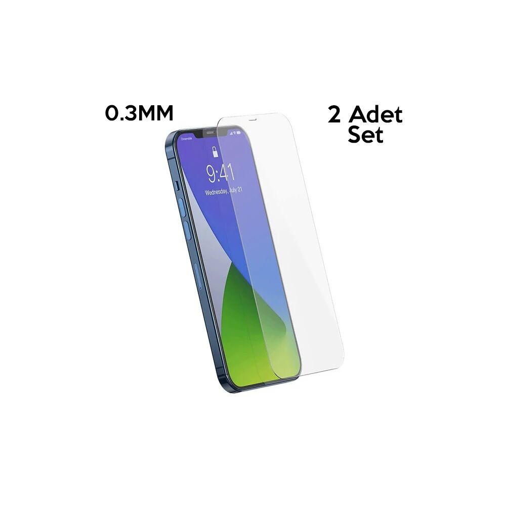 Baseus İPhone 12 Mini 5.4 0.3mm Ful Tempered Cam Ekran Koruyucu 2 Adet