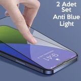 Baseus İPhone 12 Mini 5.4 0.3MM Full Anti Blue Light Tempered Cam Ekra