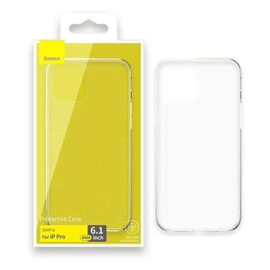 Baseus Simple Case İPhone 12 Pro 6.1 İnce Şeffaf Silikon Kılıf