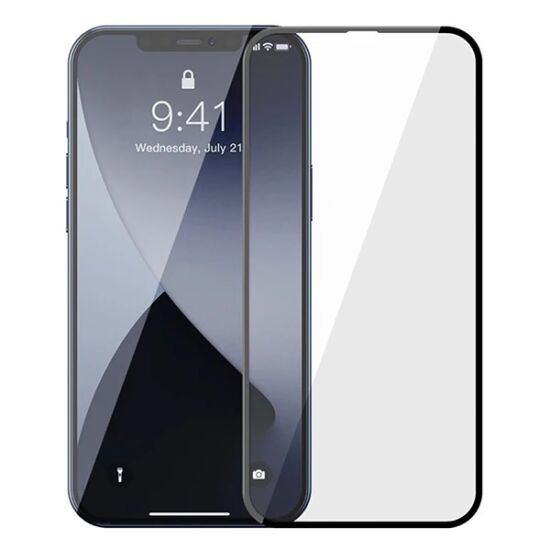 Baseus İPhone 12-12 Pro 6.1 0.3MM 3D Full Tempered Cam Ekran Koruyucu 