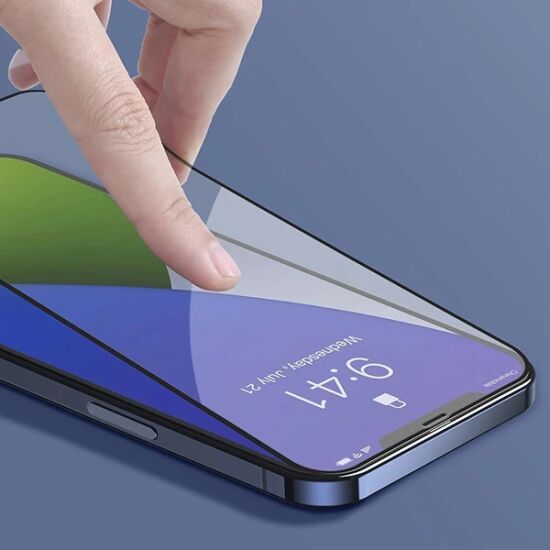 Baseus İPhone 12-12 Pro 6.1 0.3MM 3D Full Tempered Cam Ekran Koruyucu 