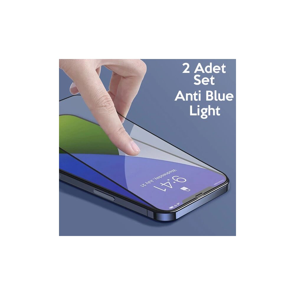 Baseus İPhone 12-12 Pro 0.3MM Full Anti Blue Light Tempered Cam Ekran 