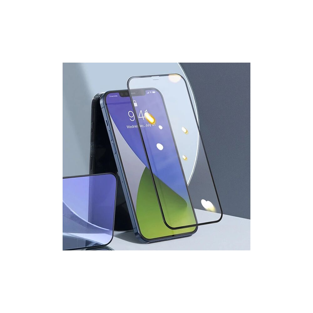 Baseus İPhone 12-12 Pro 0.3MM Full Anti Blue Light Tempered Cam Ekran 