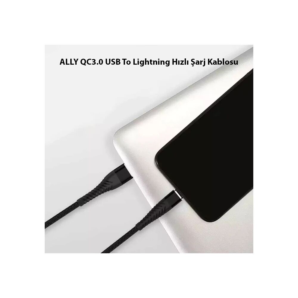 ALLY QC3.0 USB To İPhone Lightning Hızlı Şarj Kablosu