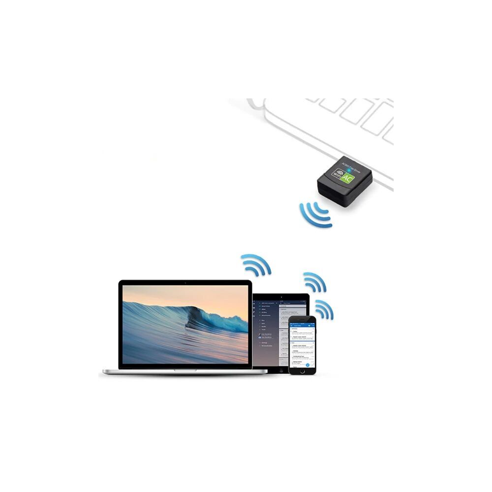 ALLY Çift Bant 600 Mbps 2.4 GHz +5 GHz USB Kablosuz Wifi Adaptör