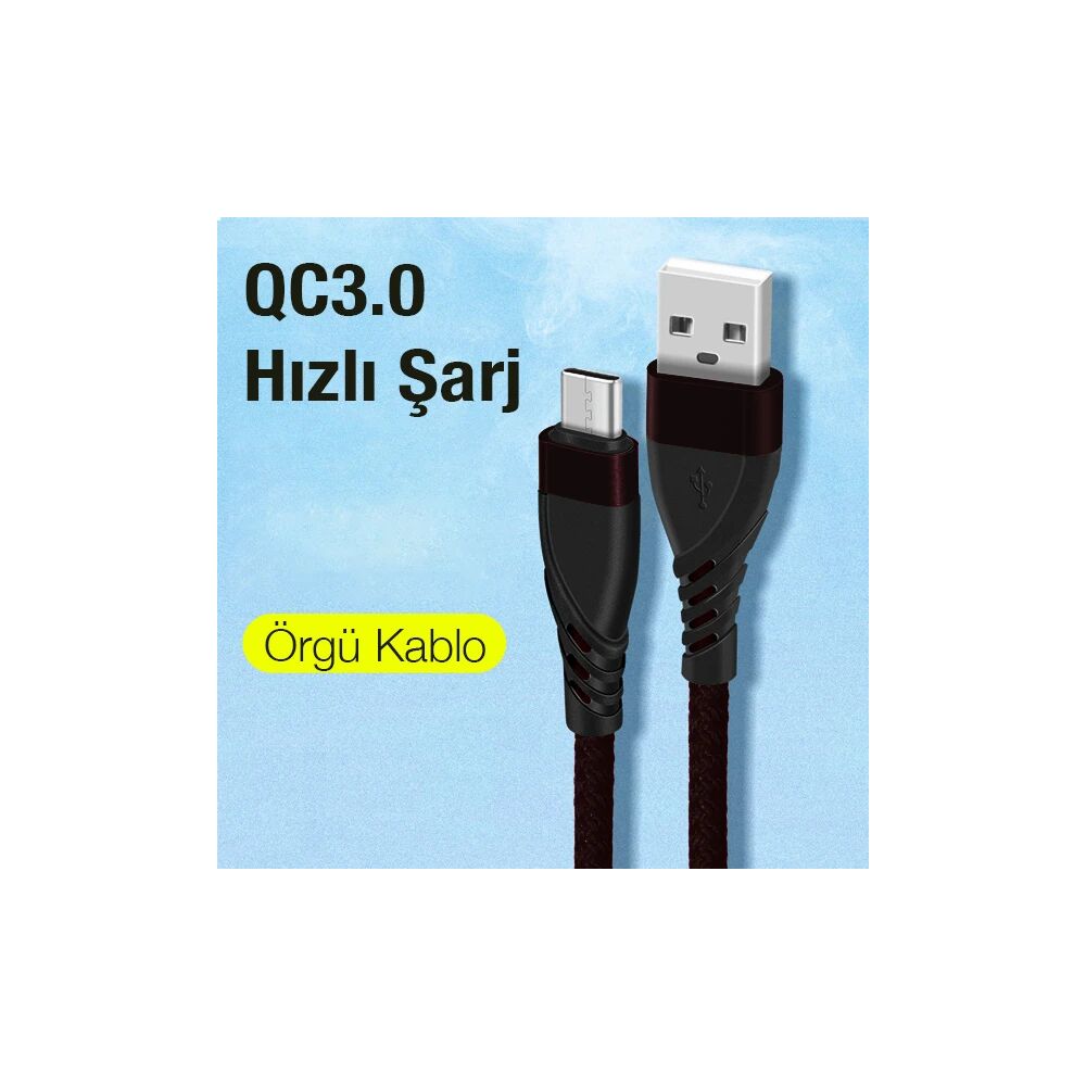 ALLY QC3.0 USB To Type-c Hızlı Şarj Kablosu