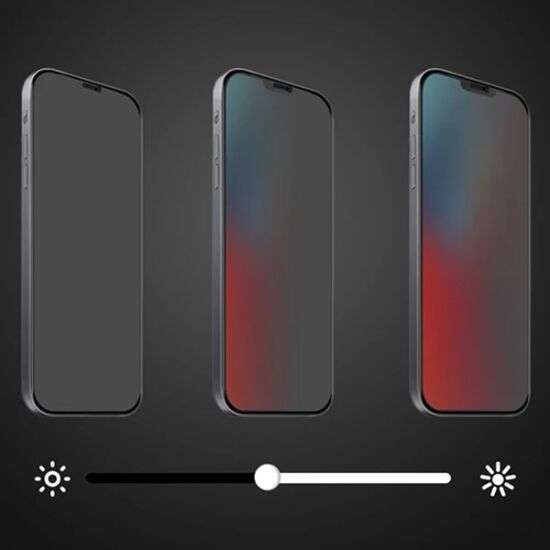 ALLY İPhone 1212 PRO 6.1 3D Full Privacy Gizlilik Cam Ekran Koruyucu A