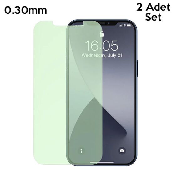 BASEUS İPhone 12 Mini 0.30mm Full Tempered Cam Ekran Koruyucu 2Set Ant