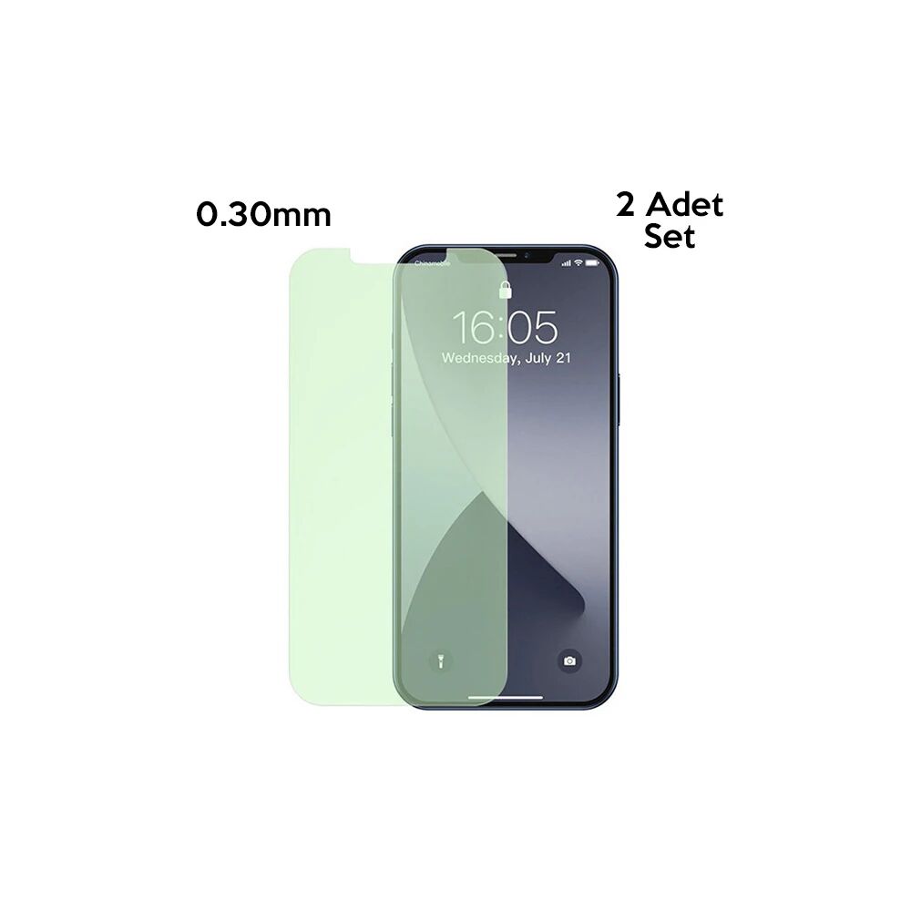 BASEUS İPhone 12 Mini 0.30mm Full Tempered Cam Ekran Koruyucu 2Set Ant